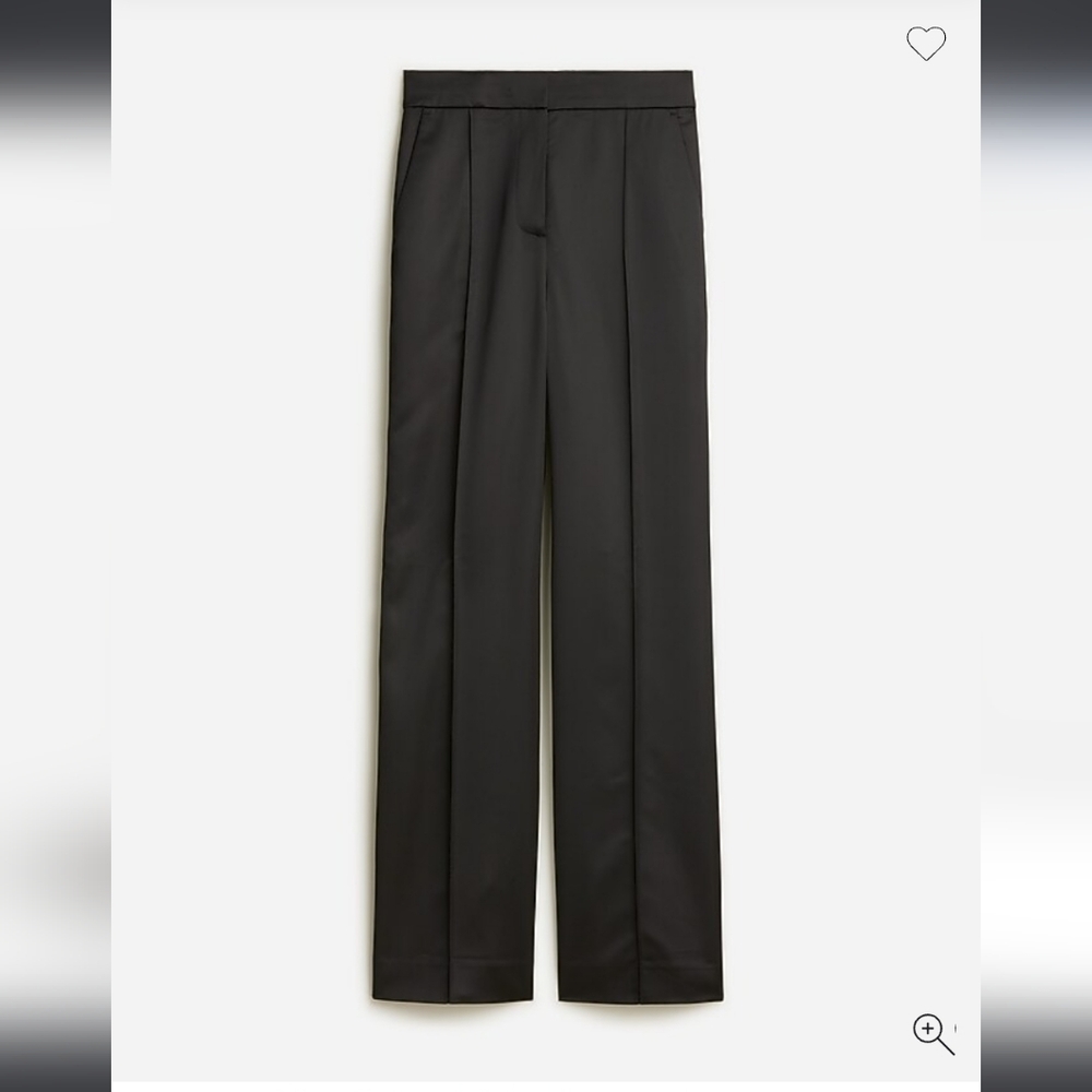 J. Crew Collection high-rise wide-leg pant in satin tailoring size 16